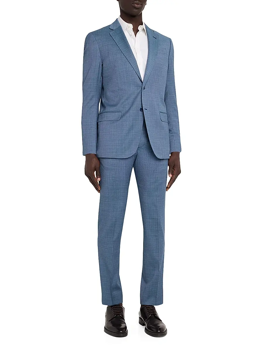 Emporio Armani Men's Micro-Textured Wool Single-Breasted Suit | Thumbnail 2