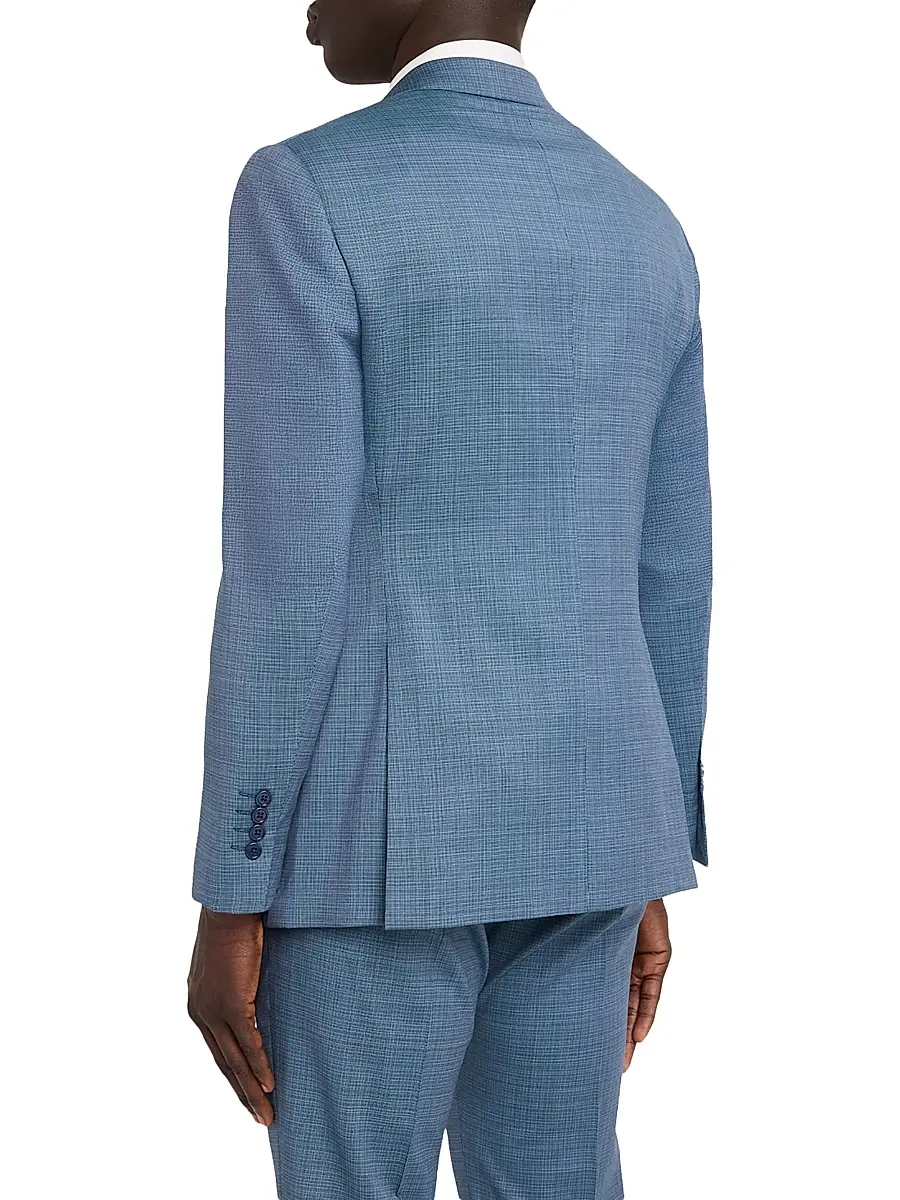 Emporio Armani Men's Micro-Textured Wool Single-Breasted Suit | Thumbnail 4