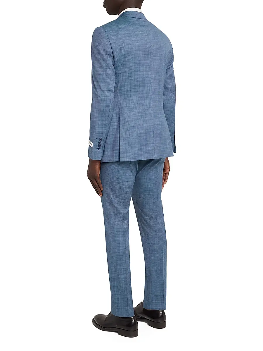 Emporio Armani Men's Micro-Textured Wool Single-Breasted Suit | Thumbnail 5