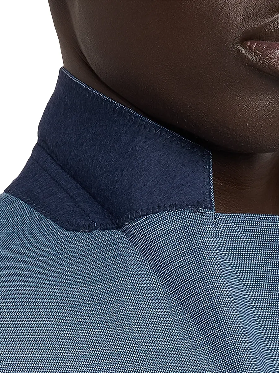 Emporio Armani Men's Micro-Textured Wool Single-Breasted Suit | Thumbnail 8