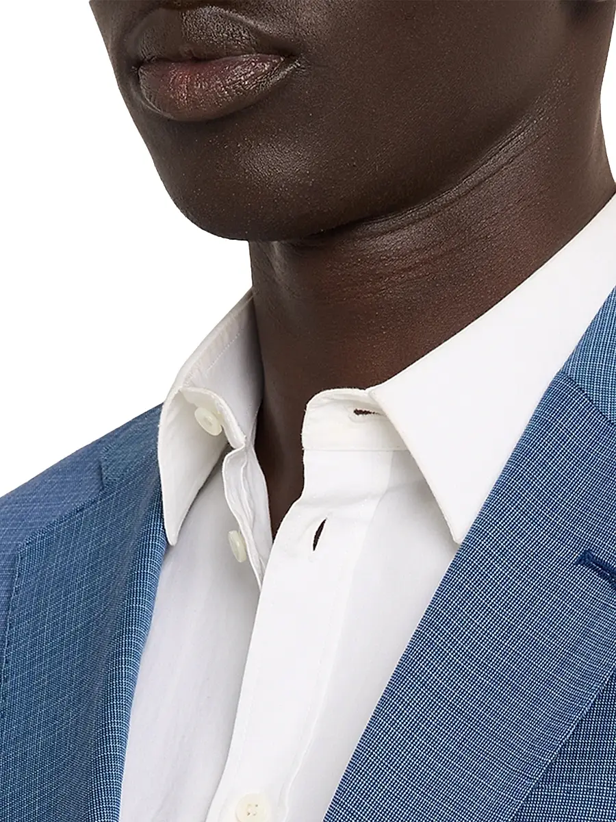 Emporio Armani Men's Micro-Textured Wool Single-Breasted Suit | Thumbnail 9