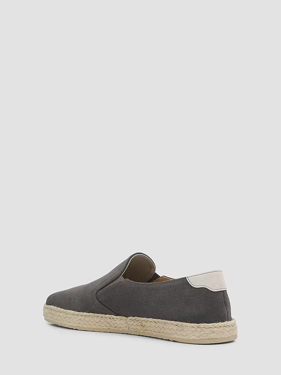 Brunello Cucinelli Men's Suede Braided-Midsole Espadrilles | Thumbnail 2 Brunello Cucinelli Men's Suede Braided-Midsole Espadrilles | Thumbnail 2