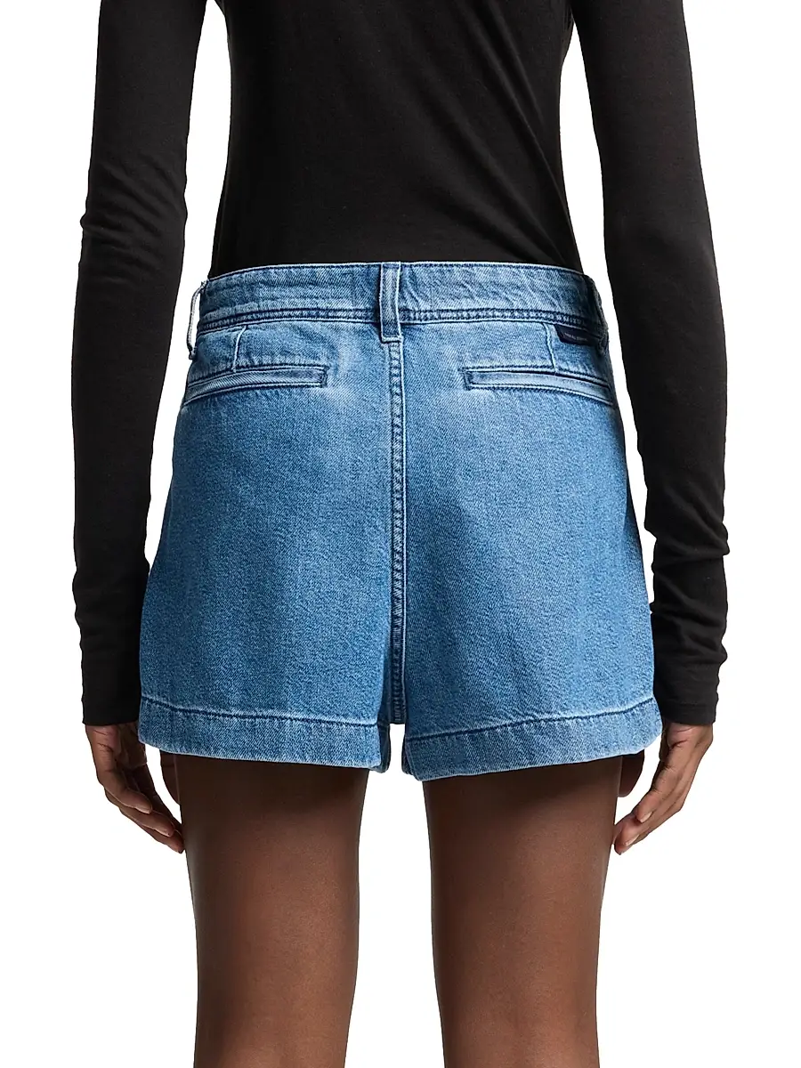 7 For All Mankind Women's Pleated Lightweight Denim Shorts | Thumbnail 5 7 For All Mankind Women's Pleated Lightweight Denim Shorts | Thumbnail 5