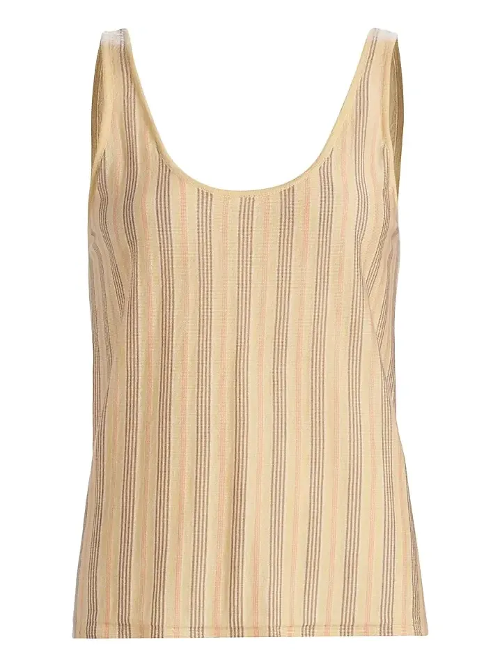 Women's Fine Stripe Cashmere Tank Women's Fine Stripe Cashmere Tank
