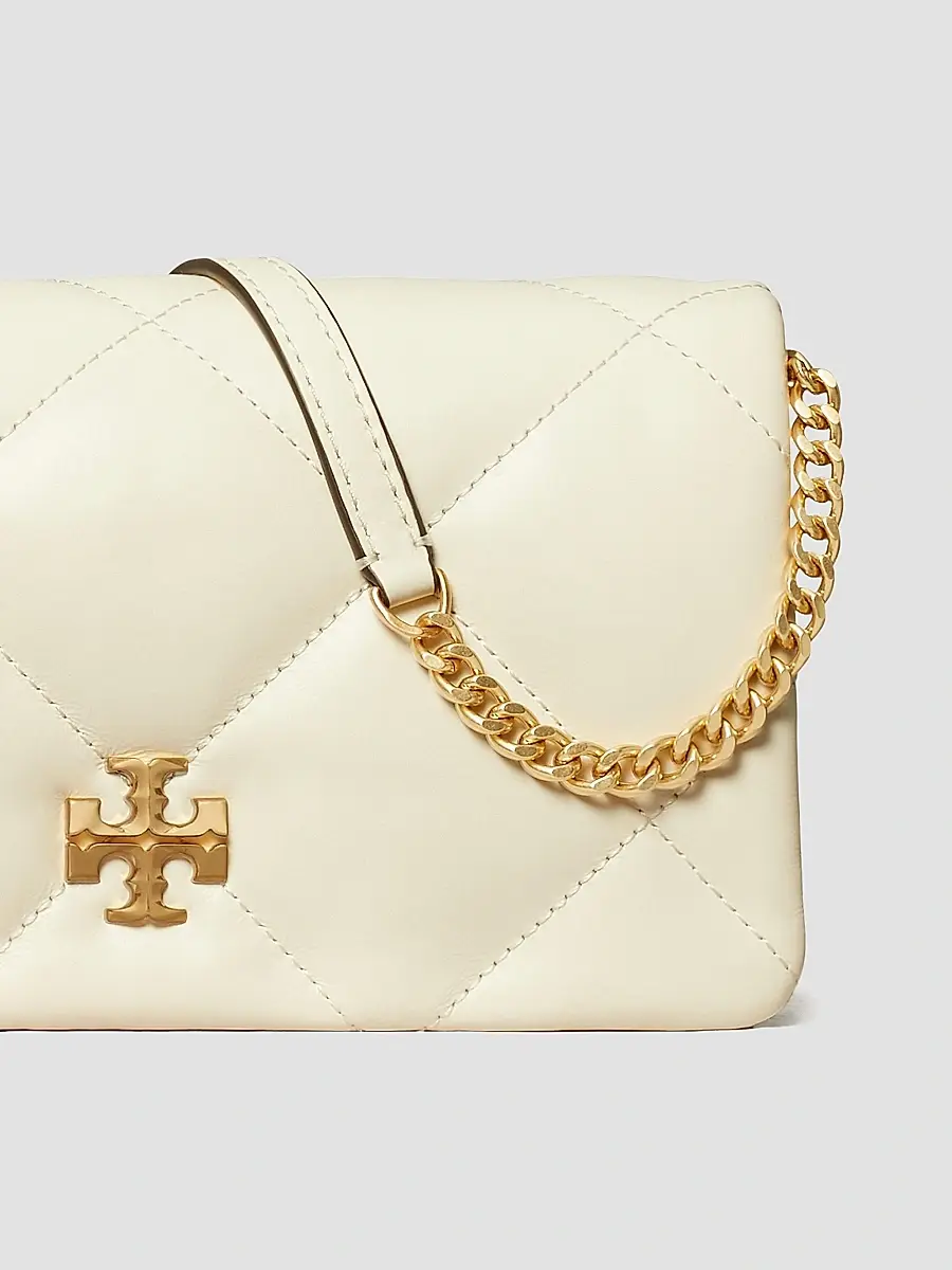 Tory Burch Women's Kira Diamond Leather Chain Wallet | Thumbnail 4 Tory Burch Women's Kira Diamond Leather Chain Wallet | Thumbnail 4