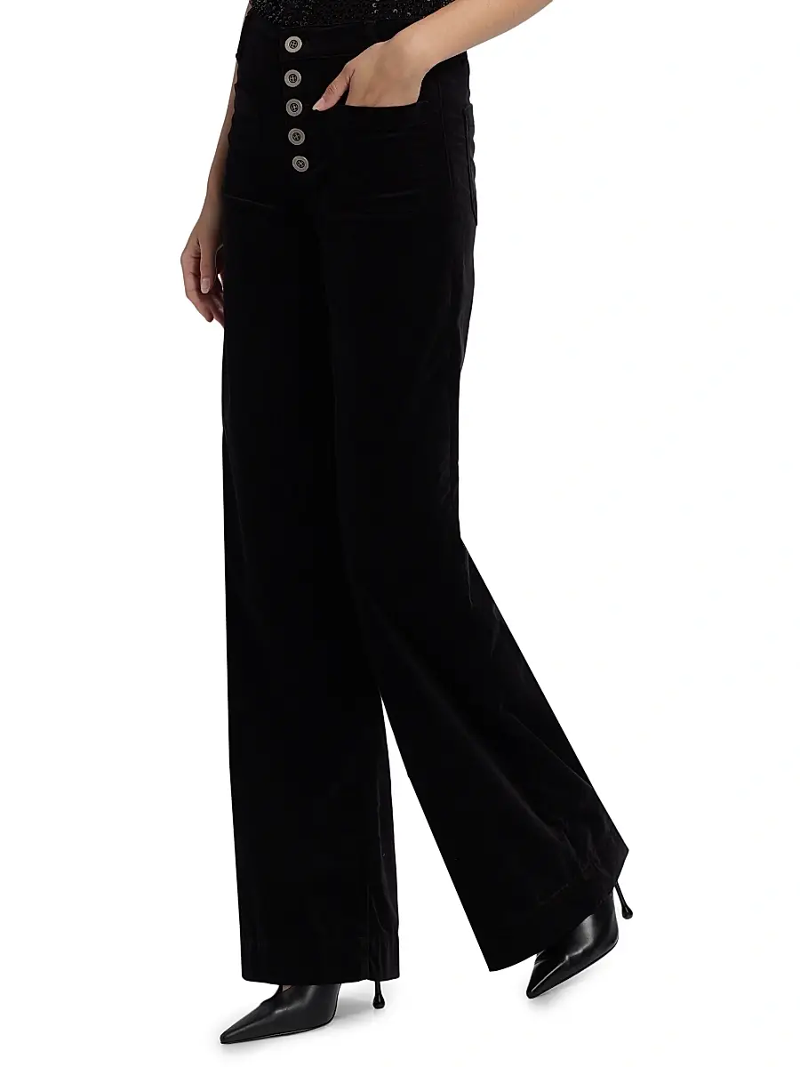Ramy Brook Women's Cindy Velvet Wide-Leg Pants | Thumbnail 4 Ramy Brook Women's Cindy Velvet Wide-Leg Pants | Thumbnail 4