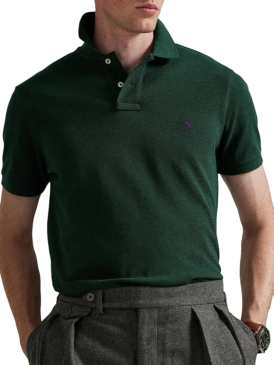 Polo Ralph Lauren Men's Cotton Mesh Polo Shirt | Thumbnail 5 Polo Ralph Lauren Men's Cotton Mesh Polo Shirt | Thumbnail 5