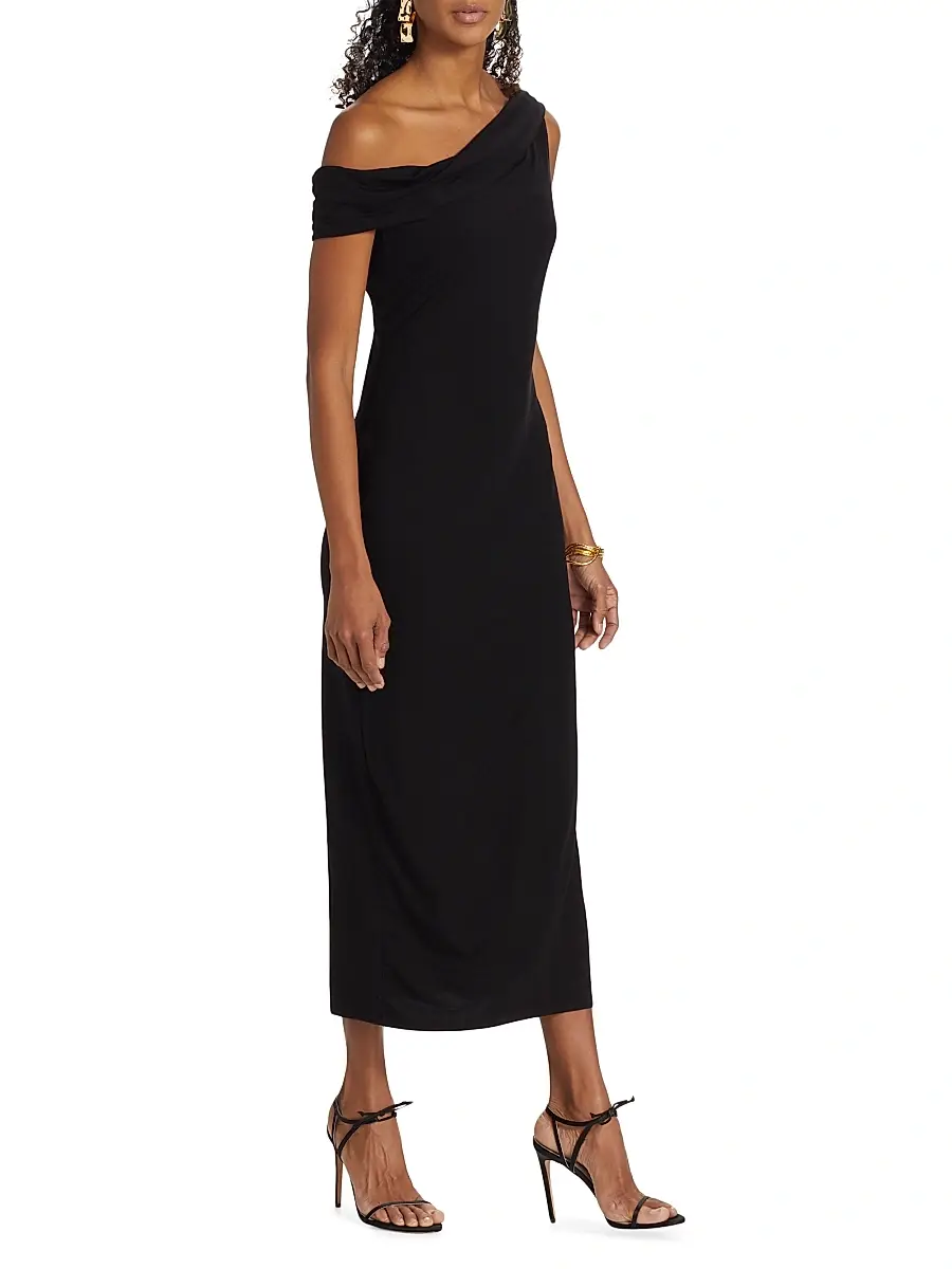 Reformation Women's Jaman Draped One-Shoulder Midi-Dress | Thumbnail 2