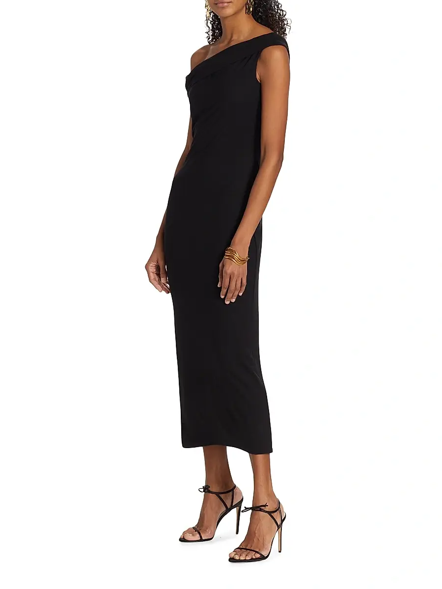 Reformation Women's Jaman Draped One-Shoulder Midi-Dress | Thumbnail 4