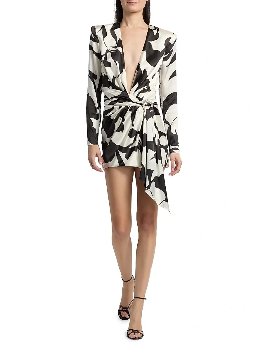 Ronny Kobo Women's Kit Abstract Belted Minidress | Thumbnail 2 Ronny Kobo Women's Kit Abstract Belted Minidress | Thumbnail 2