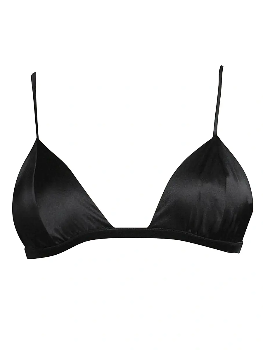 Fleur du Mal Women's Stretch Triangle Bra - Black | Image 1 Fleur du Mal Women's Stretch Triangle Bra - Black | Image 1