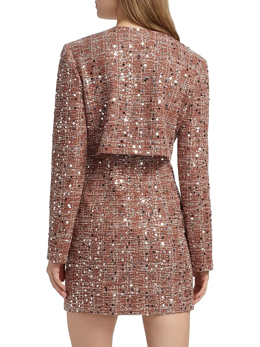 Toccin Women's Lainey Tweed Crop Jacket | Thumbnail 5 Toccin Women's Lainey Tweed Crop Jacket | Thumbnail 5