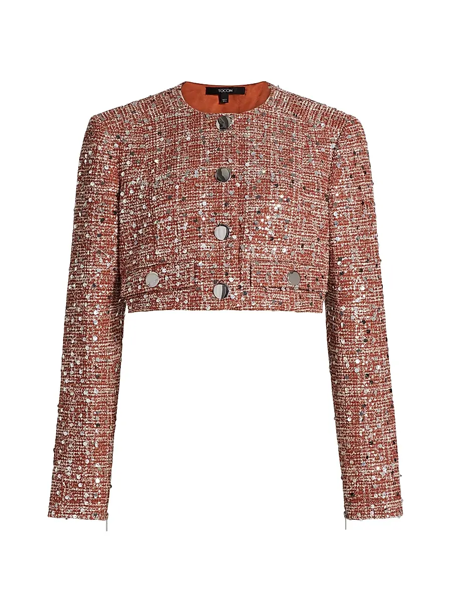Toccin Women's Lainey Tweed Crop Jacket