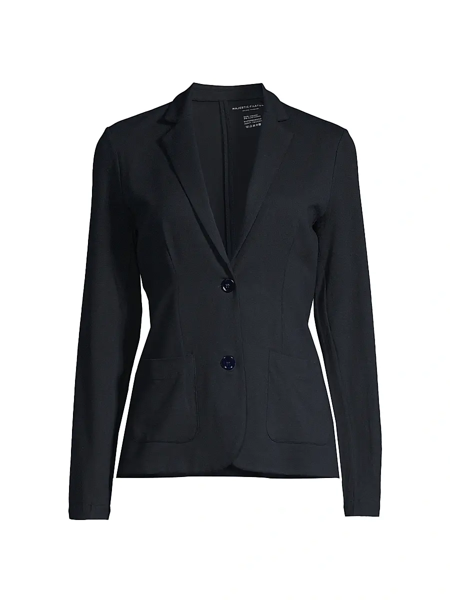 MAJESTIC FILATURES Women's Soft Touch Two-Button Blazer
