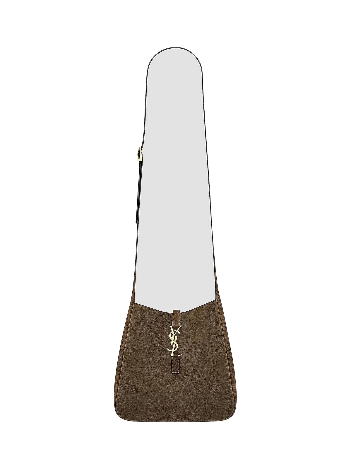 Women's Supple Crossbody Bag in Suede - Light Musk