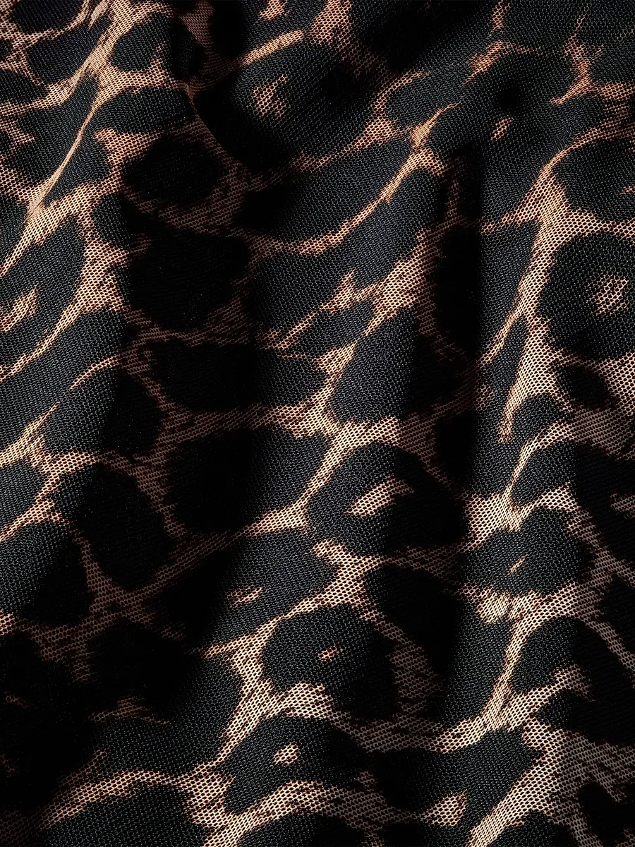 Saint Laurent Women's Slip Dress in Leopard Tulle - Leopard | Thumbnail 7 Saint Laurent Women's Slip Dress in Leopard Tulle - Leopard | Thumbnail 7