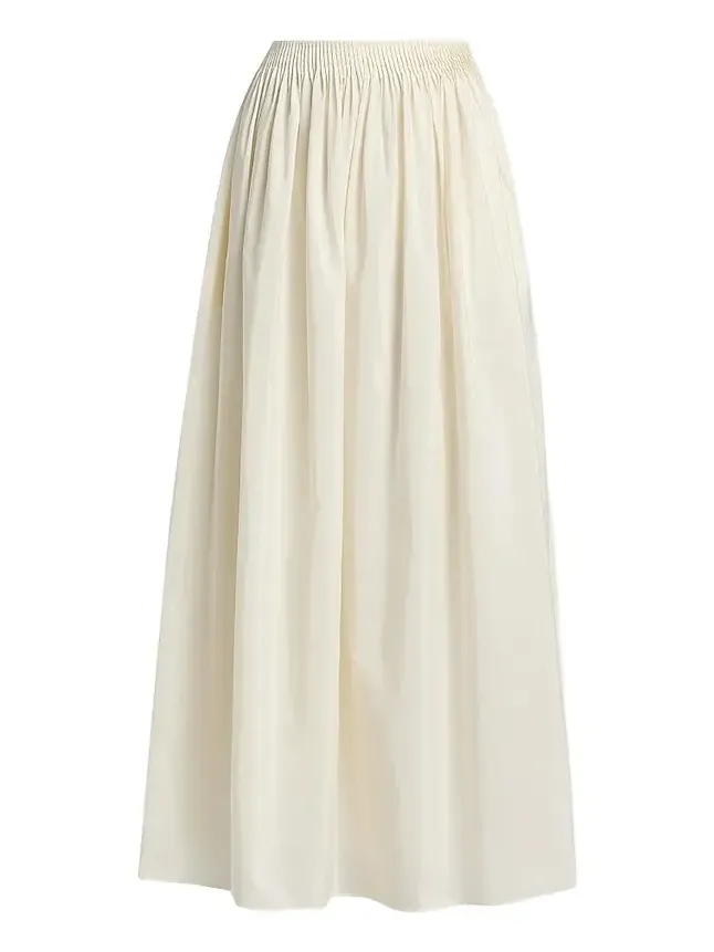 Women's Naya Gathered Cotton-Silk Maxi Skirt