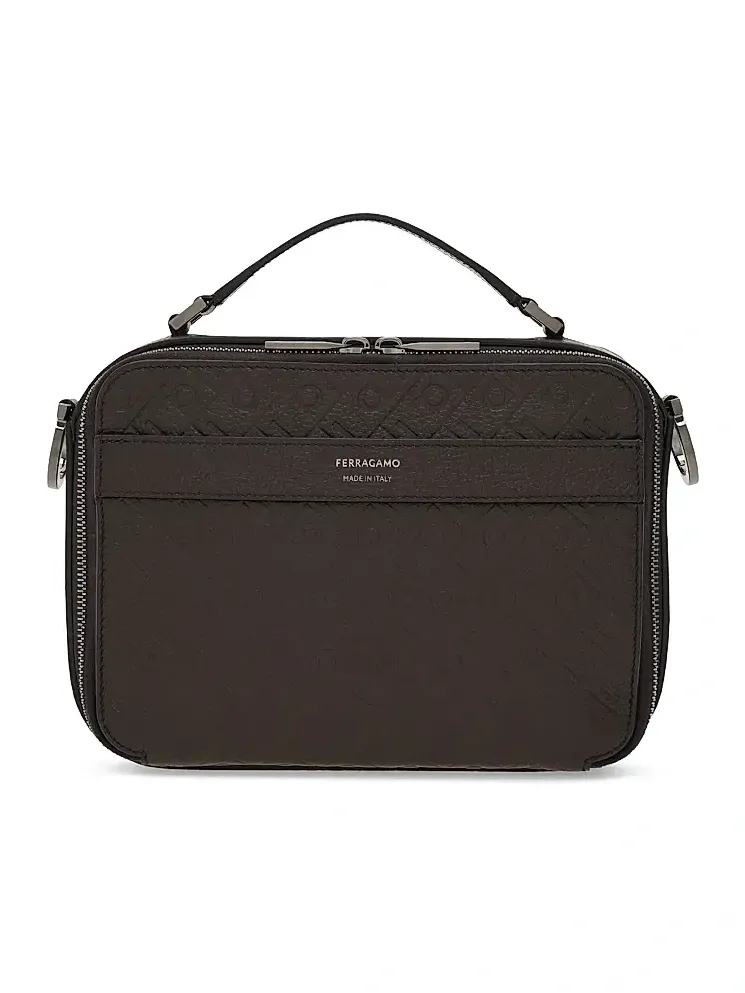 Men's Embossed Leather Shoulder Bag Men's Embossed Leather Shoulder Bag