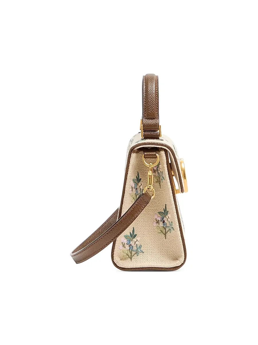 Valentino Women's VSling Small Handbag in Linen with Embroidery | Thumbnail 6 Valentino Women's VSling Small Handbag in Linen with Embroidery | Thumbnail 6