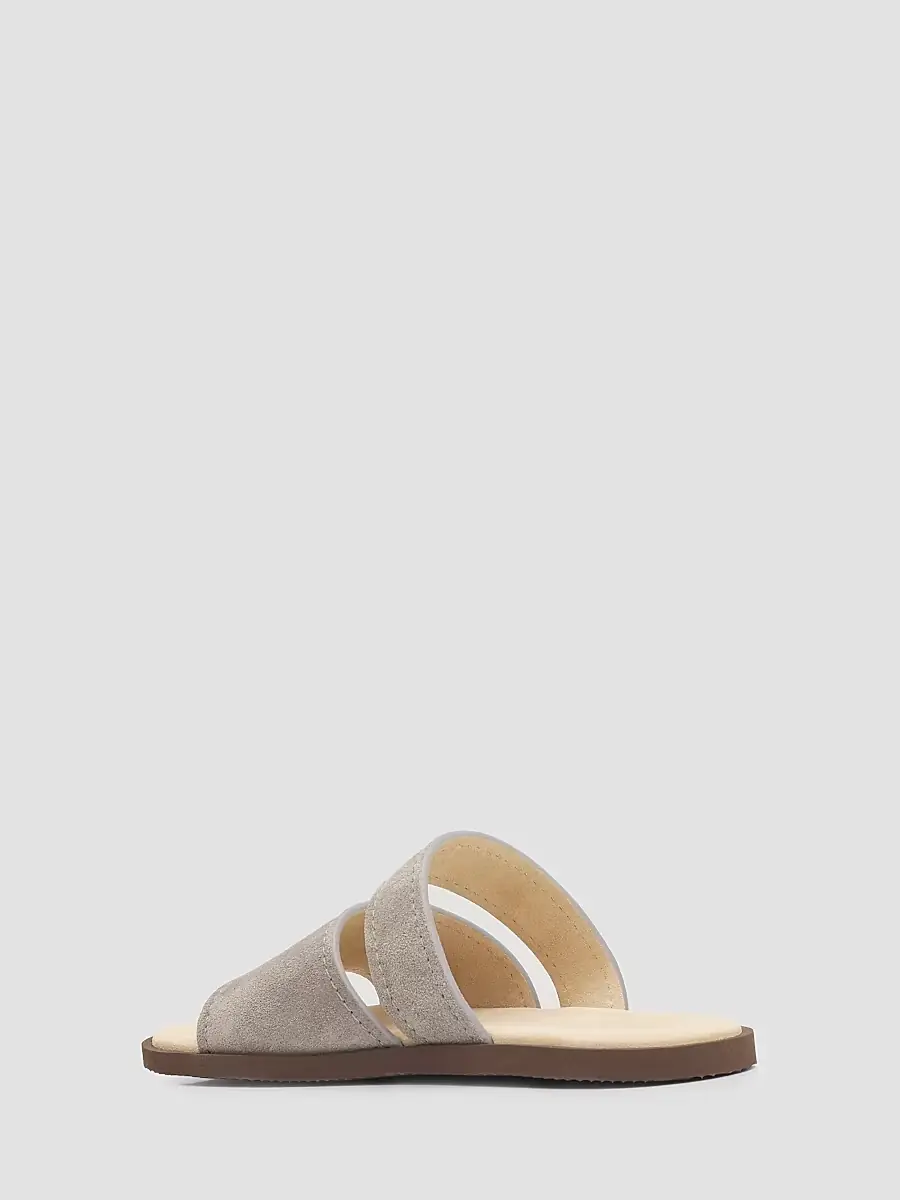 Brunello Cucinelli Men's Suede Open-Toe Slide Sandals | Thumbnail 2
