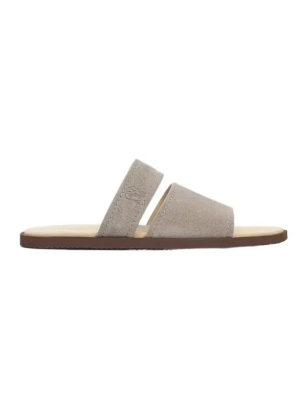 Men's Suede Open-Toe Slide Sandals