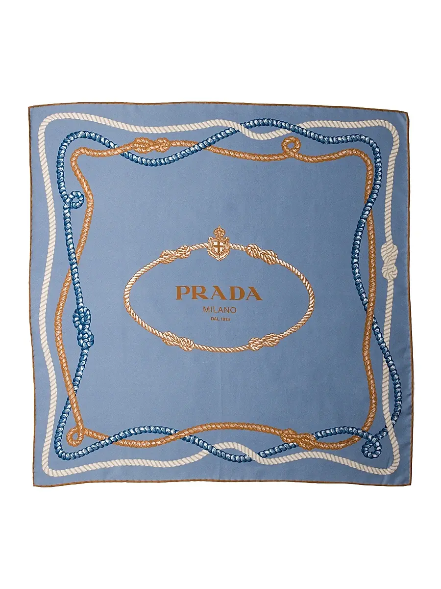 Prada Women's Printed Silk Twill Scarf | Thumbnail 2