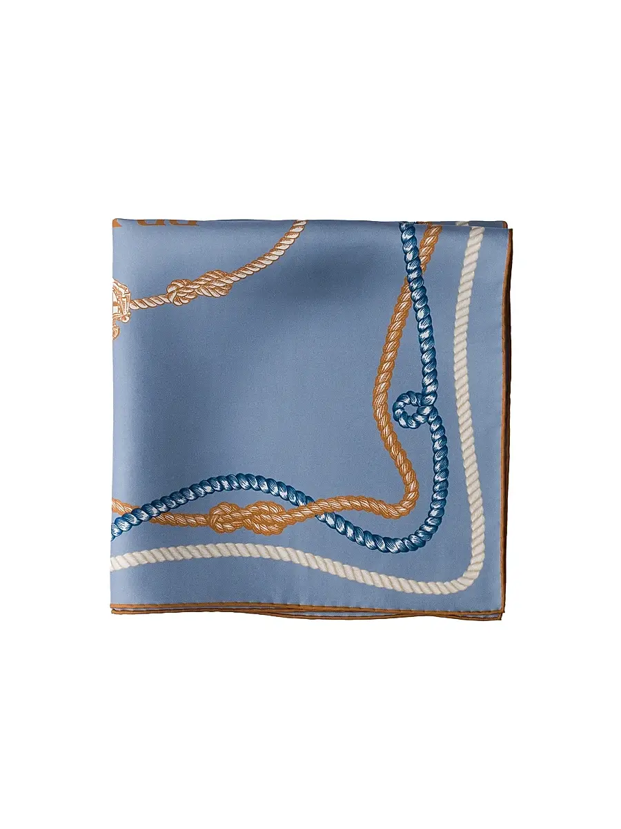 Prada Women's Printed Silk Twill Scarf - Blue | Image 1 Prada Women's Printed Silk Twill Scarf - Blue | Image 1