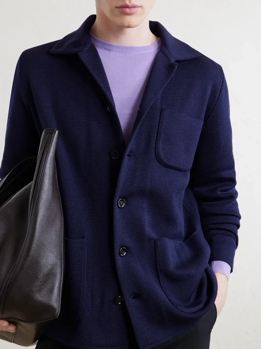 Lardini Virgin Wool Cardigan - Men | Thumbnail 5 Lardini Virgin Wool Cardigan - Men | Thumbnail 5