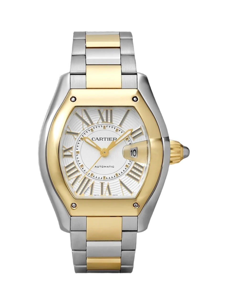Cartier Roadster de Automatic Interchangeable 18-Karat Gold and Stainless Steel Watch, Ref. W2RD0010 - Men