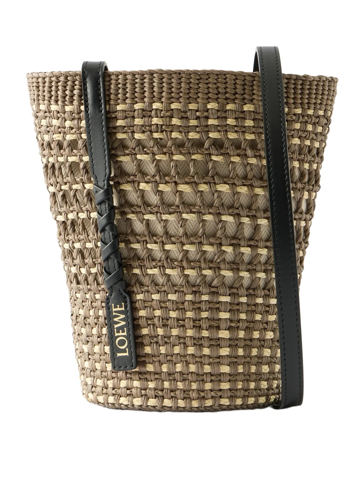Loewe Paula's Ibiza Braid Leather-Trimmed Raffia Shoulder Bag - Men