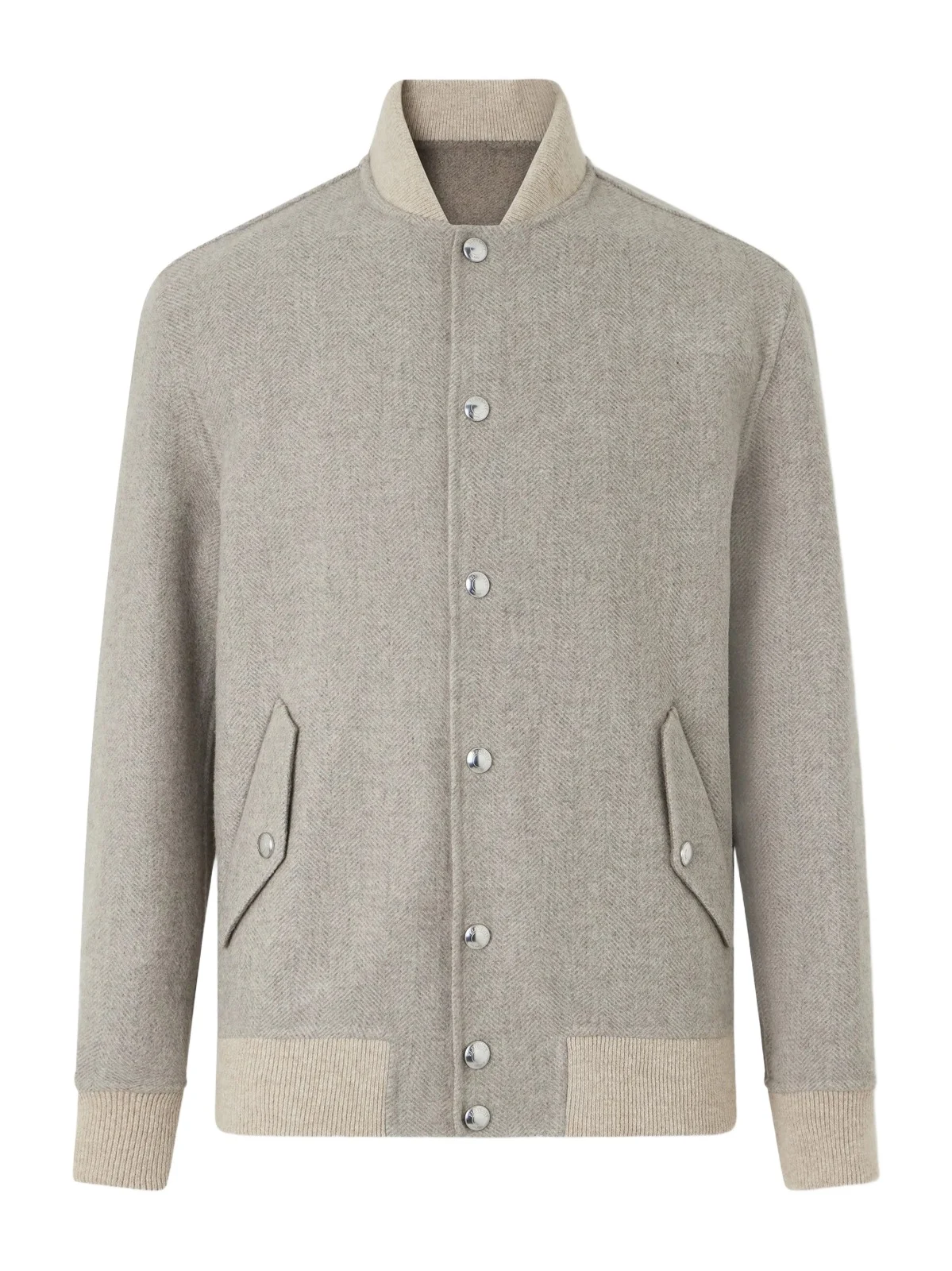 Wool and Cashmere-Blend Herringbone Bomber Jacket - Men
