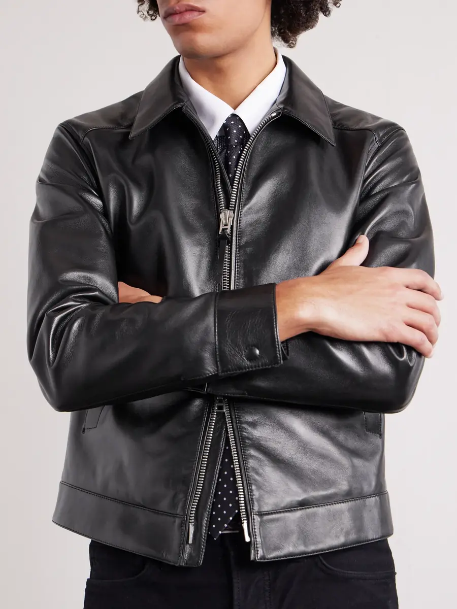 Tom Ford Slim-Fit Leather Jacket - Men | Thumbnail 5