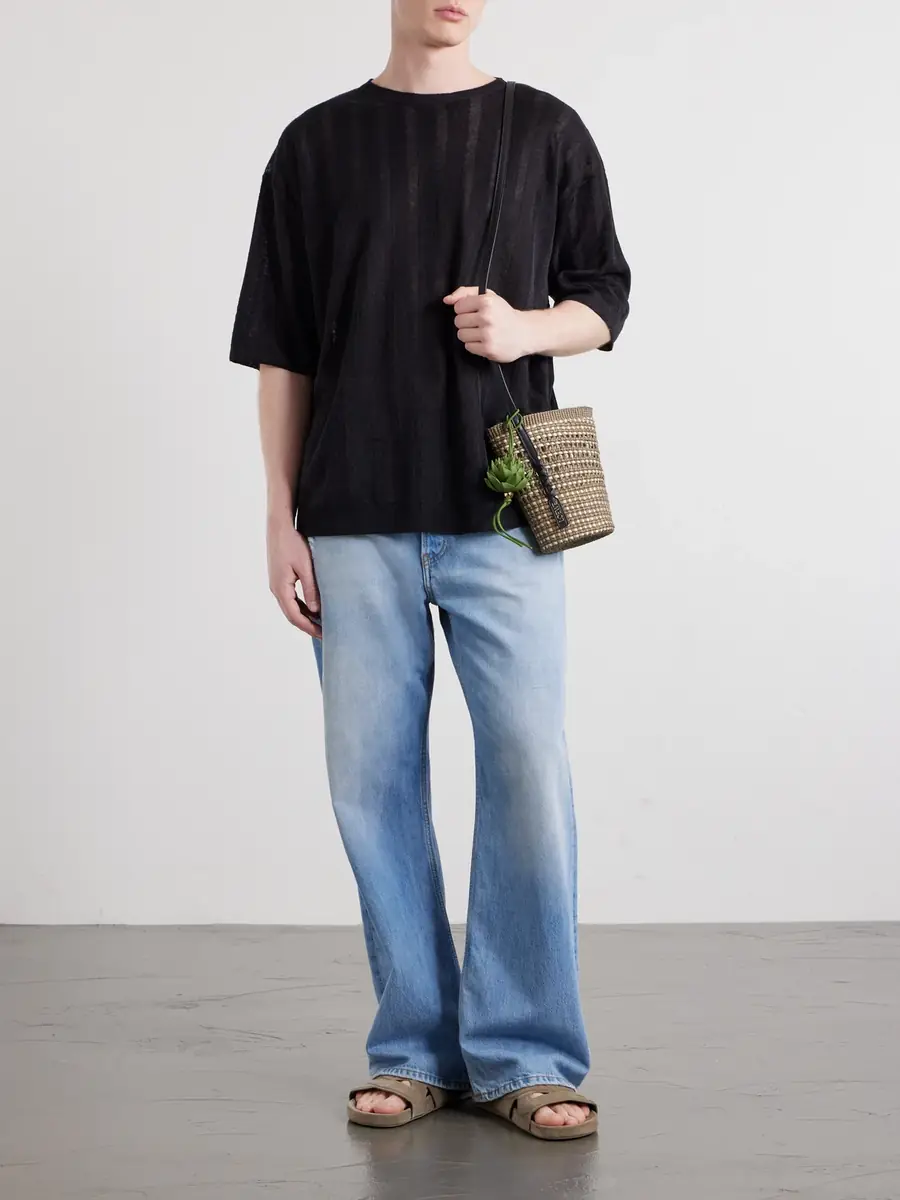 Loewe Paula's Ibiza Knitted Linen-Blend T-Shirt - Men | Thumbnail 2 Loewe Paula's Ibiza Knitted Linen-Blend T-Shirt - Men | Thumbnail 2