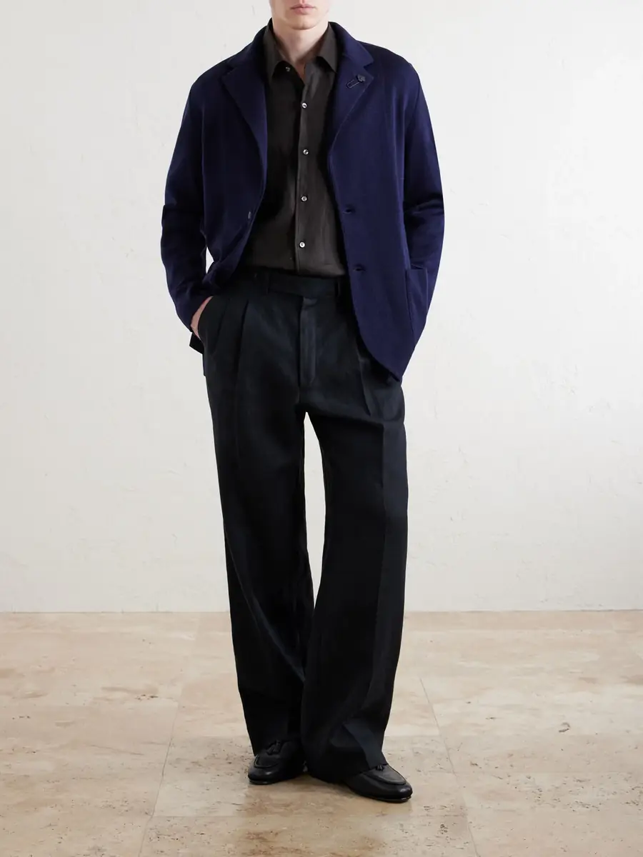 Lardini Knitted Virgin Wool Blazer - Men | Thumbnail 2 Lardini Knitted Virgin Wool Blazer - Men | Thumbnail 2