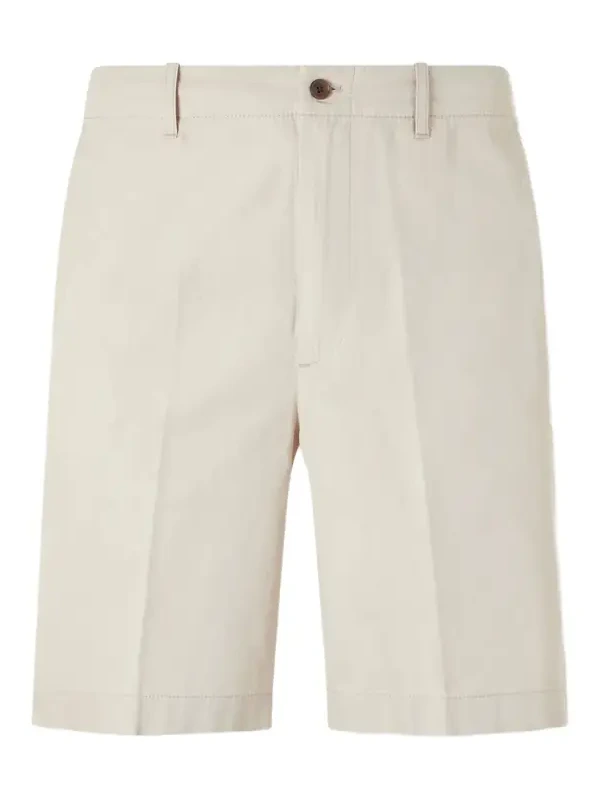 Straight-Leg Cotton-Gabardine Shorts - Men