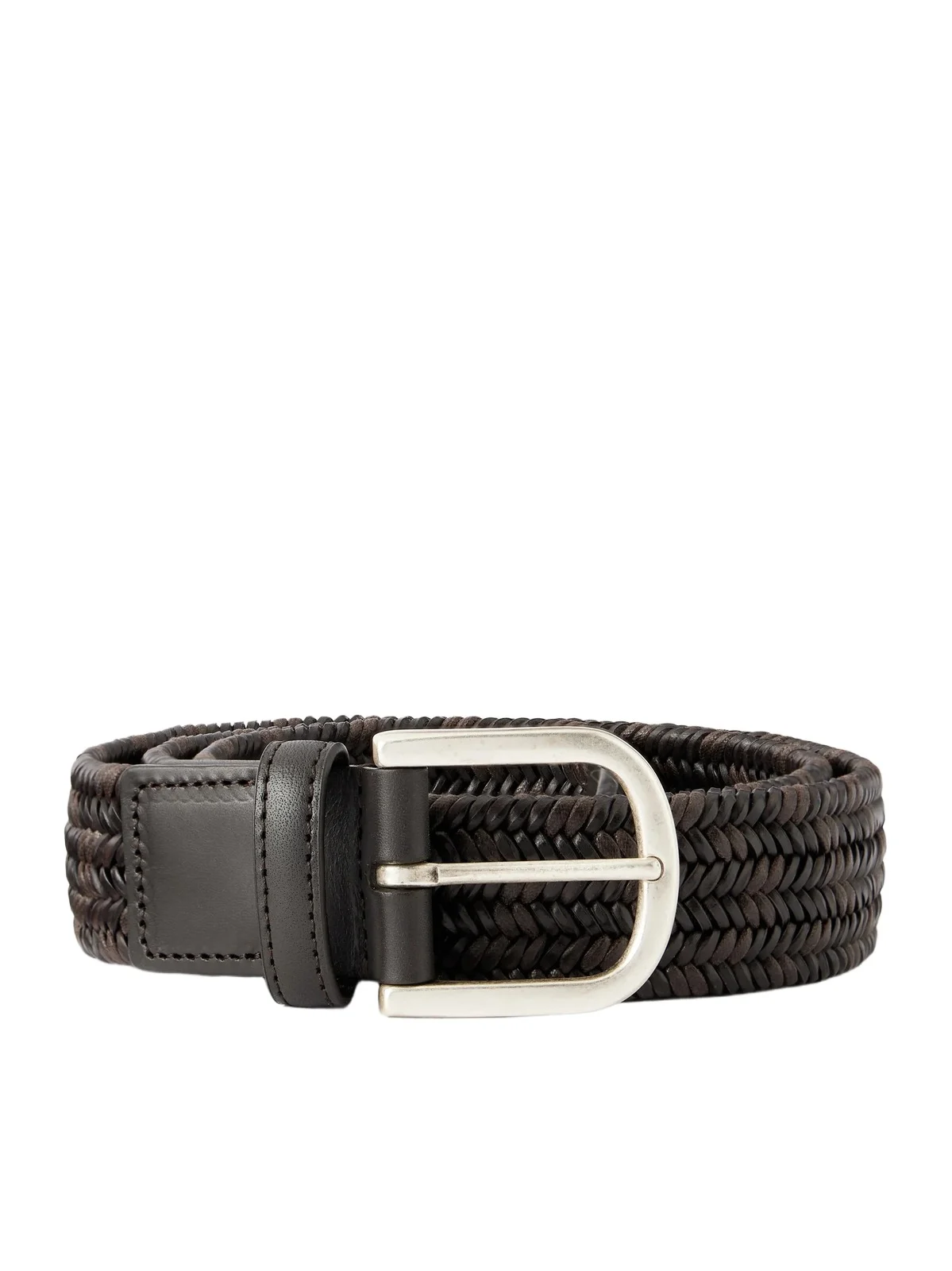 3.5cm Woven Leather Belt - Men 3.5cm Woven Leather Belt - Men