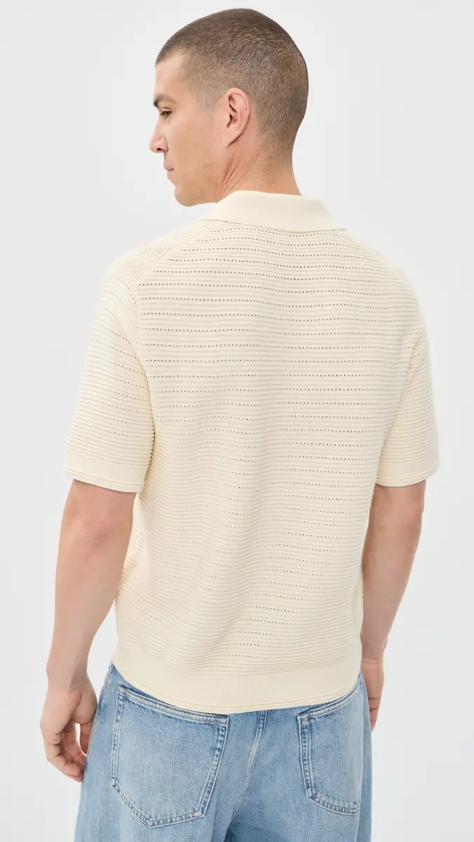 Madewell Short Sleeve Stitch Interest Polo | Thumbnail 3 Madewell Short Sleeve Stitch Interest Polo | Thumbnail 3