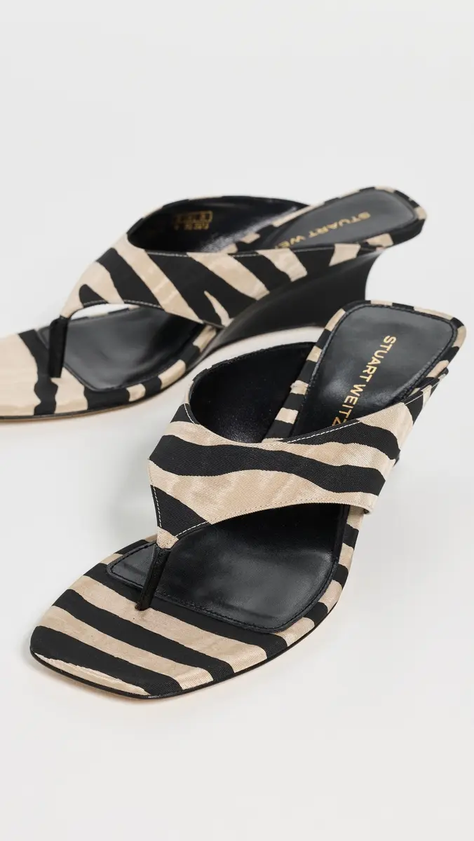 Stuart Weitzman Vinnie Wedge Thong Sandals Crm/Smk | Thumbnail 5 Stuart Weitzman Vinnie Wedge Thong Sandals Crm/Smk | Thumbnail 5