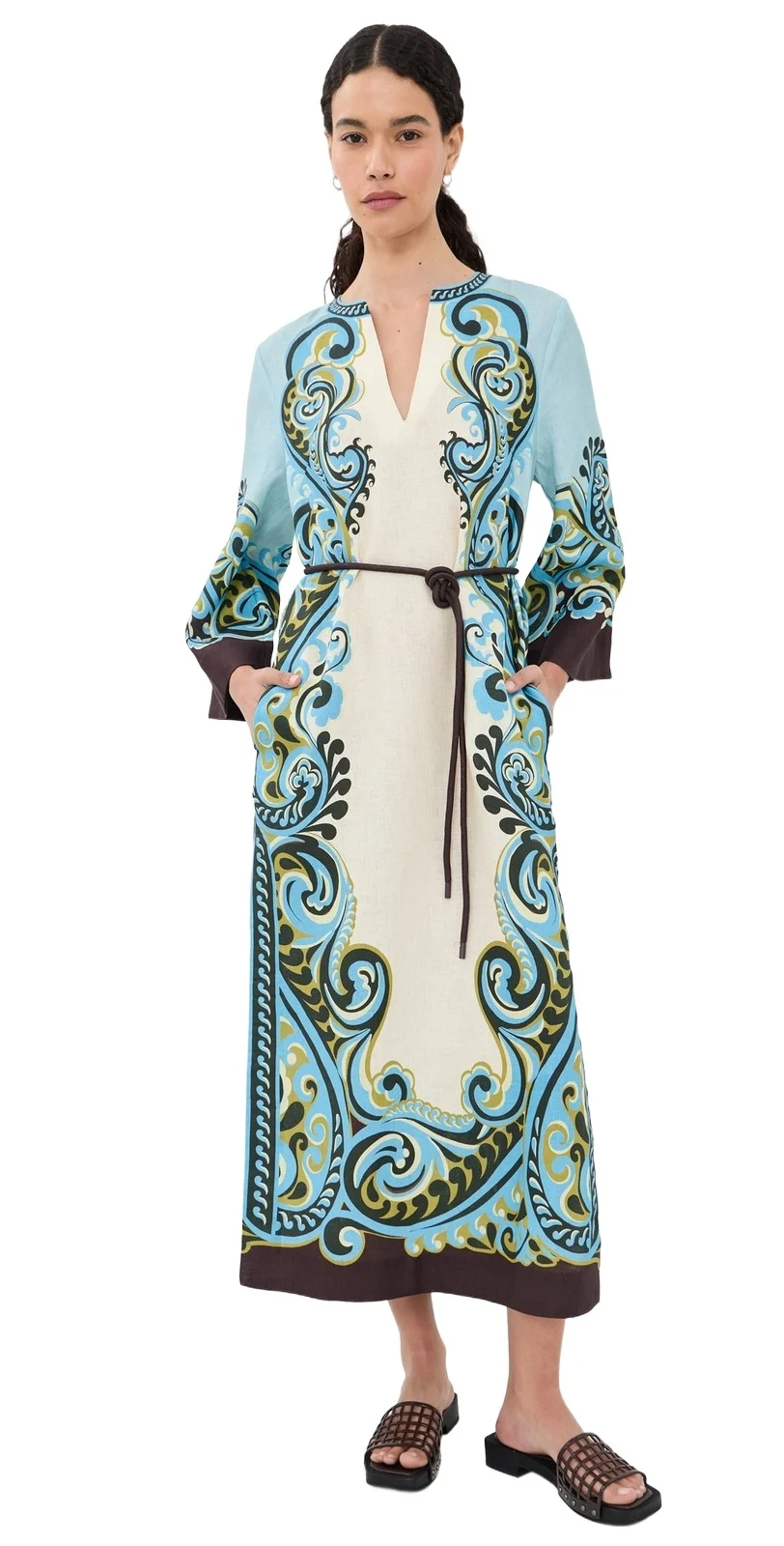 Natalia Linen Midi Dress