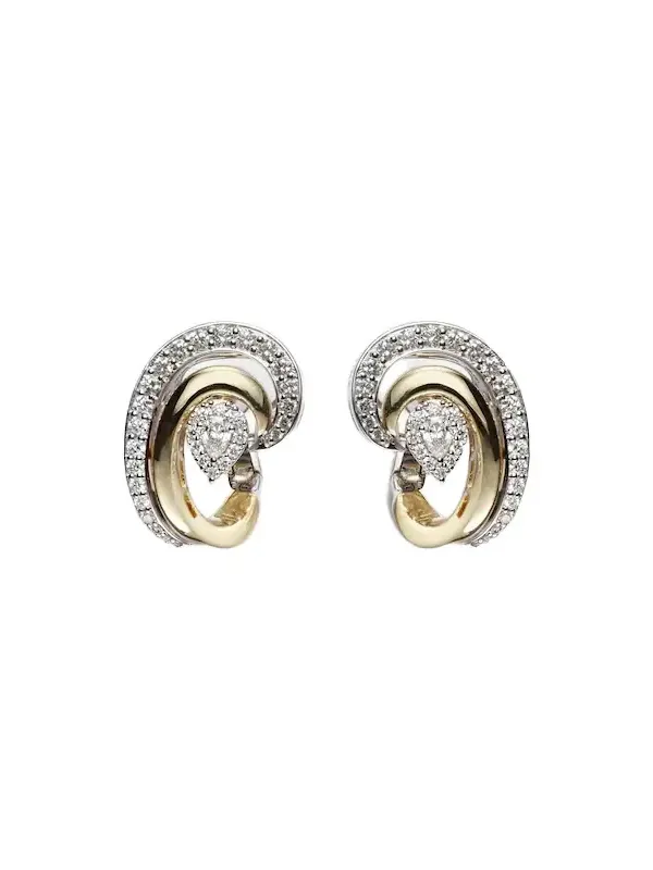 Golden Strada 18kt yellow and white gold earrings with diamonds Golden Strada 18kt yellow and white gold earrings with diamonds