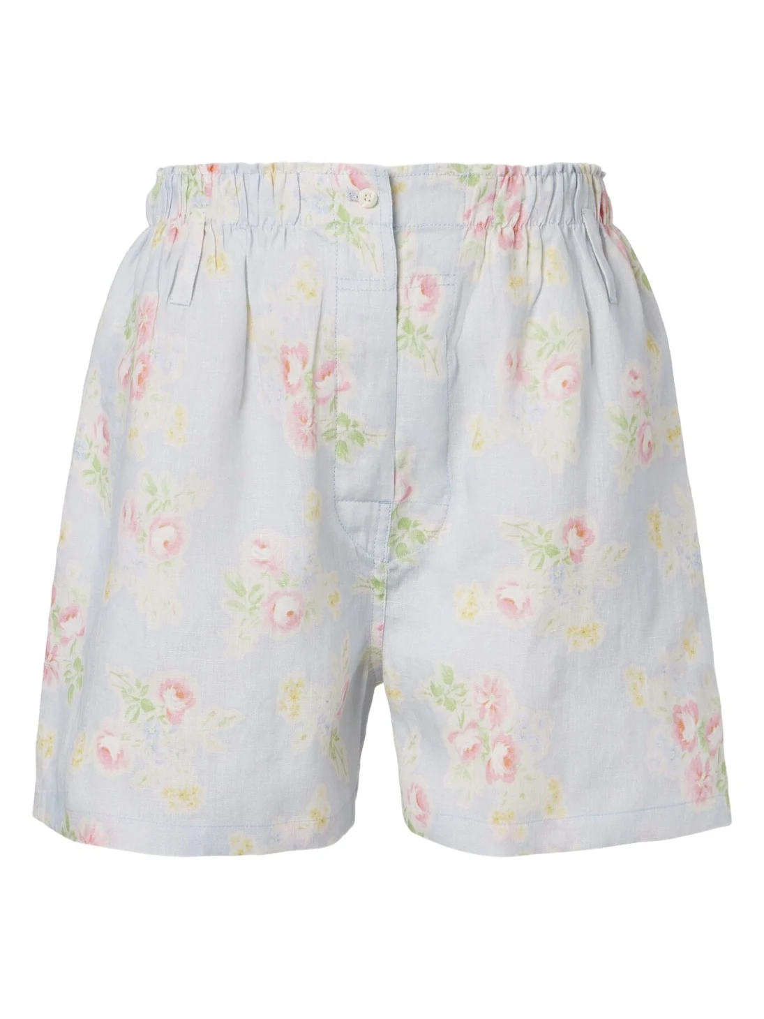 Prada Floral linen shorts