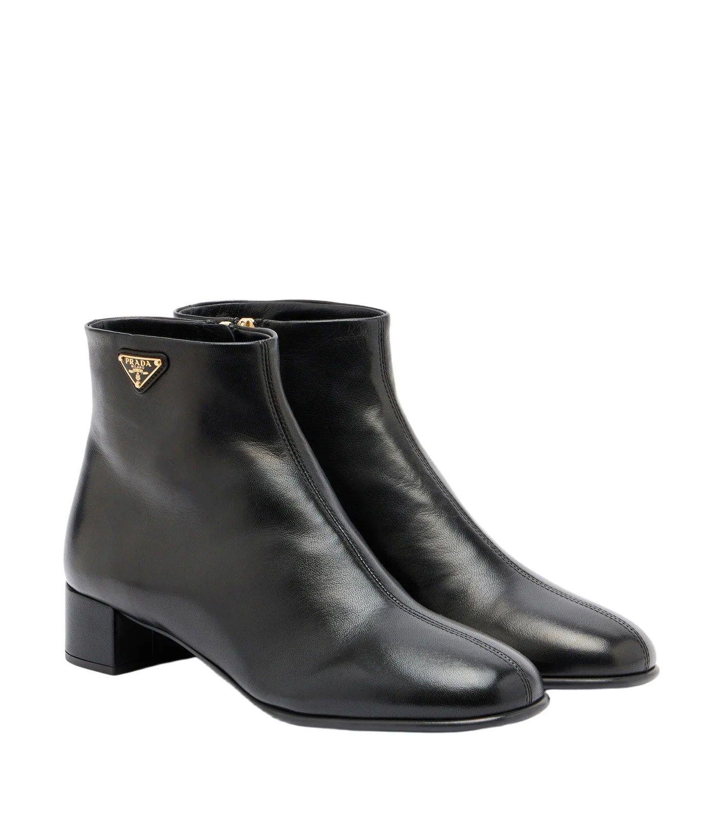 Leather ankle boots