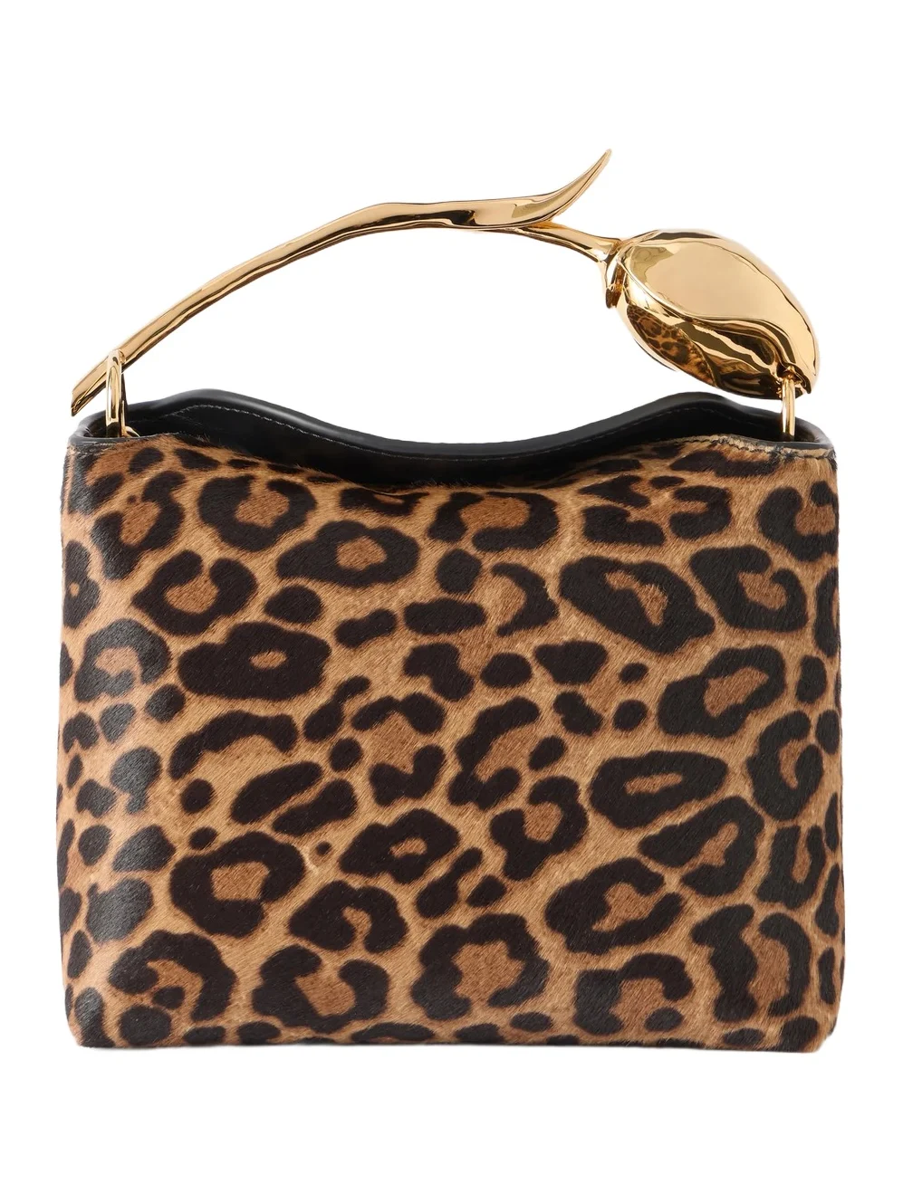 Erdem Bloom Mini Animal-print Calf Hair Clutch