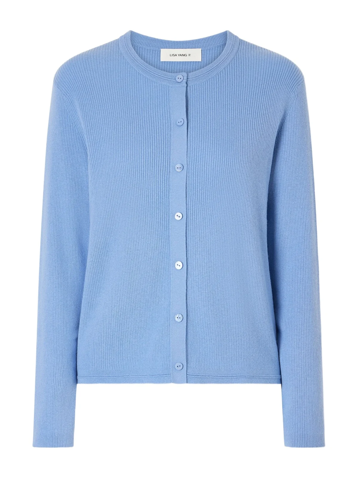 Abeena Ribbed Cotton And Cashmere-blend Cardigan - Blue Abeena Ribbed Cotton And Cashmere-blend Cardigan - Blue