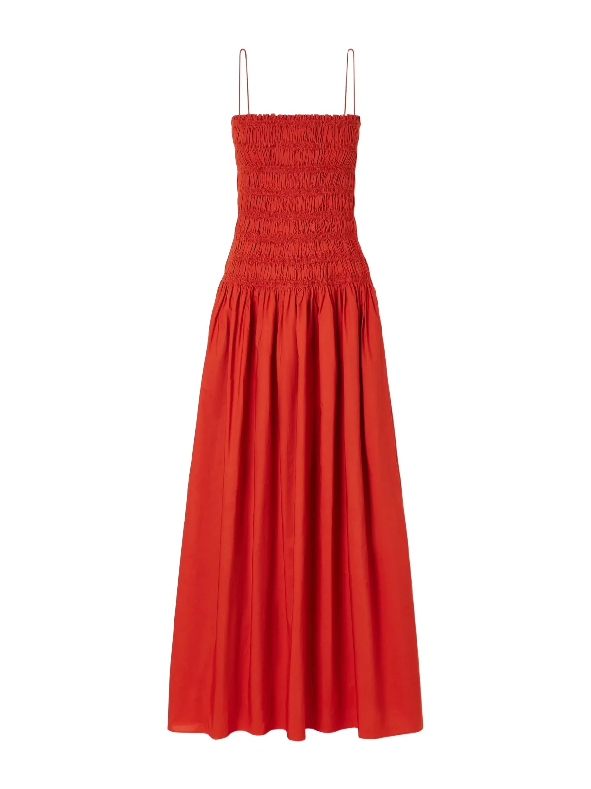 Shirred Organic Cotton-poplin Maxi Dress Shirred Organic Cotton-poplin Maxi Dress