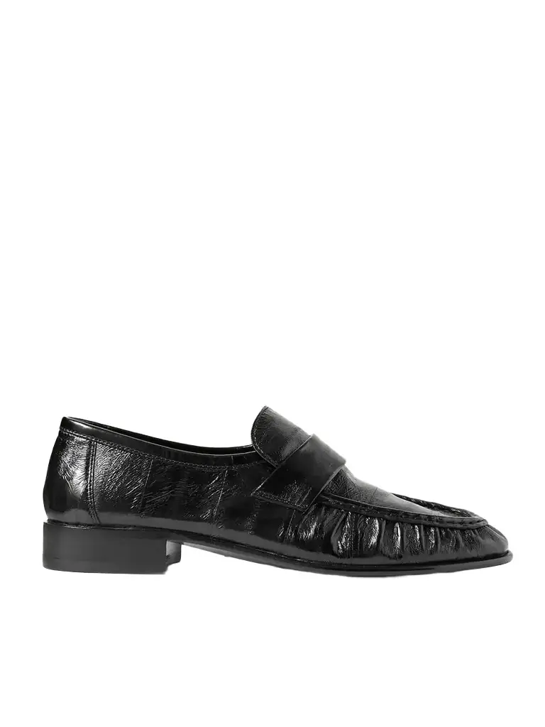 The Row Paneled Glossed-eel Loafers | Image 1 The Row Paneled Glossed-eel Loafers | Image 1