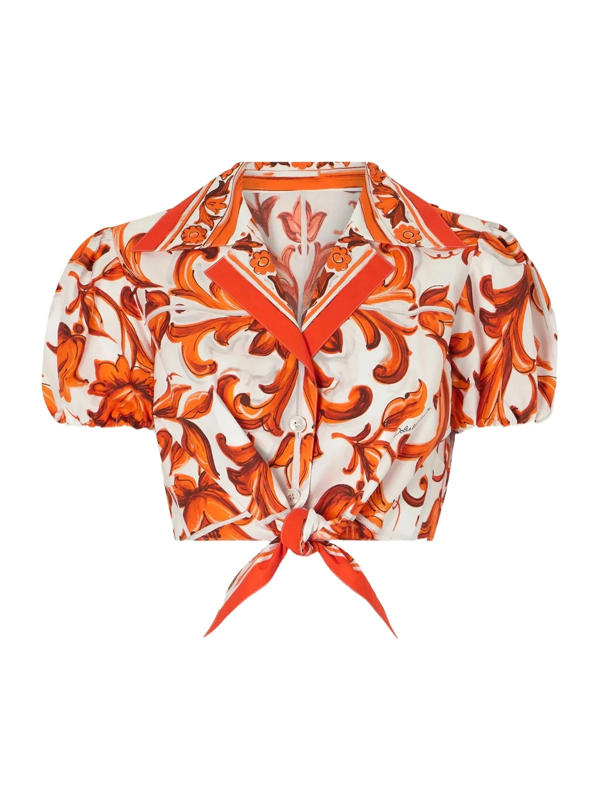 Cropped Printed Cotton-poplin Top Cropped Printed Cotton-poplin Top
