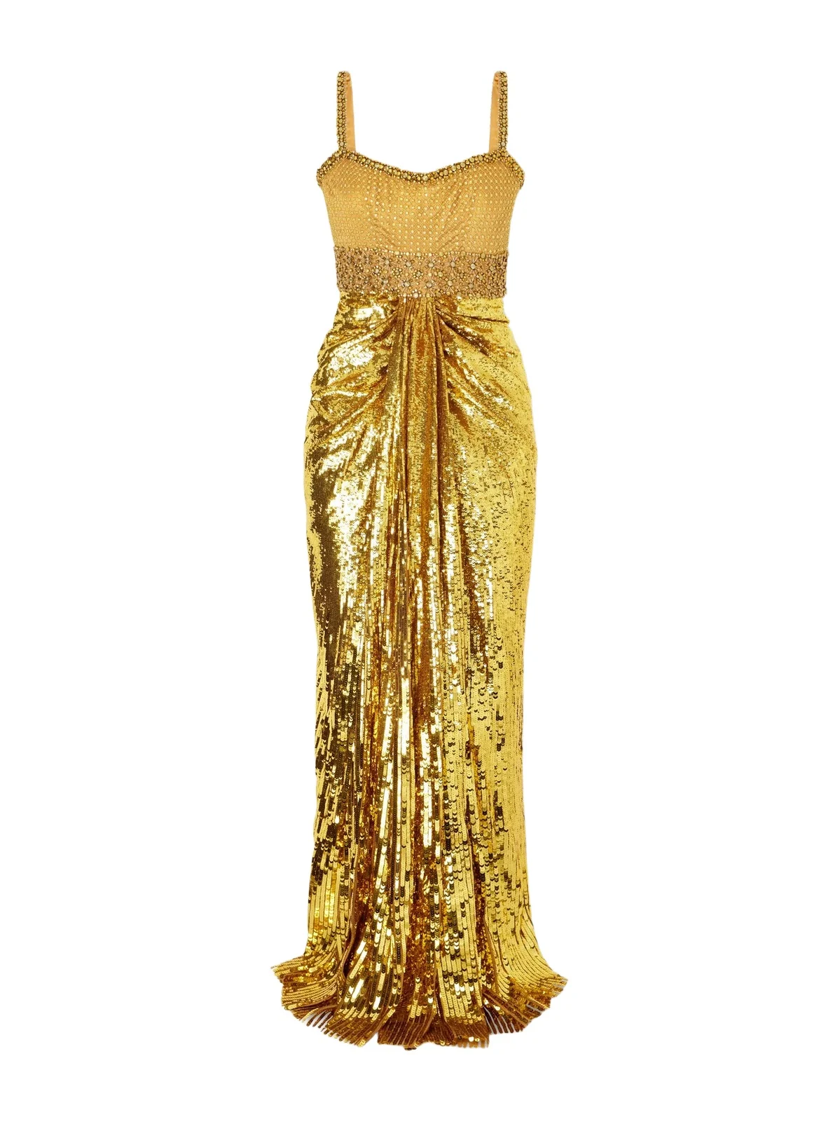 Only You Draped Embellished Tulle Gown