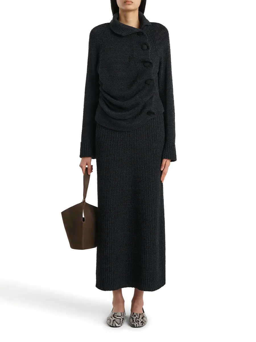 Khaite Lorrai Cotton-Silk Cardigan | Thumbnail 2 Khaite Lorrai Cotton-Silk Cardigan | Thumbnail 2