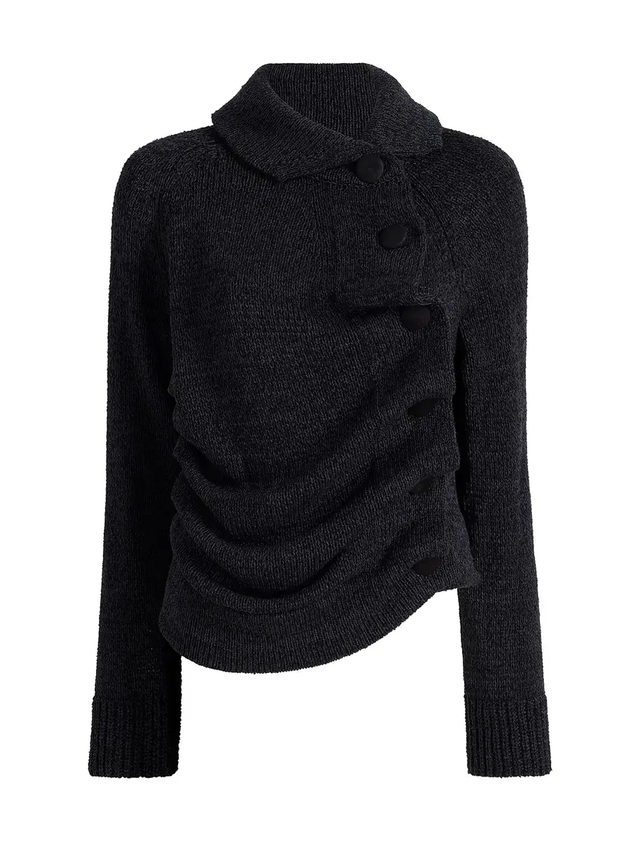 Khaite Lorrai Cotton-Silk Cardigan | Image 1 Khaite Lorrai Cotton-Silk Cardigan | Image 1